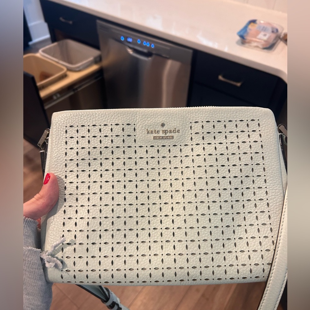 kate spade mint perforated crossbody bag